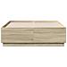 Giroletto Luci LED Rovere Sonoma 135x190 cm Legno Multistrato - Foto miniatura 3