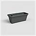 Fioriera - Plastica - Antracite - Rettangolare - L77,9 X P24 X H22cm - - Foto miniatura 1