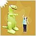 Dinosauro T-rex Gonfiabile Gigante Con Spruzzatore D'acqua. 180x130cm. - Foto miniatura 3