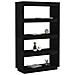 Libreria /divisorio Nero 80x35x135 Cm In Legno Massello Di Pino - Foto miniatura 3