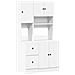 Mobile da Cucina Bianco 95x50x180 cm Legno Multistrato - Foto miniatura 1