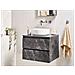 Mobile Lavabo A Parete Serra 60 Cm Marmo Nero - Foto miniatura 1