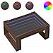 Tavolino da Salotto con LED Infinity Rovere Marrone 70x53x30 cm - Foto miniatura 1