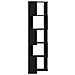 Scaffale angolare  a 5 ripiani in rovere nero 50x50x179 cm in legno ingegnerizzato - Foto miniatura 6