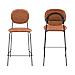Set Di 2 Sgabelli Da Bar Edmond Imitazione Cognac - Foto miniatura 9