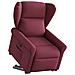 Poltrona Alzapersona Reclinabile Rosso Vino in Tessuto - Foto miniatura 1