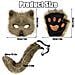 Set Costume Volpe Di Peluche Halloween - Cerchietto Con Orecchie E Coda In Pelliccia Sintetica Accessori Cosplay - Foto miniatura 2