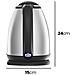 Bollitore Elettrico 2l 1500w In Acciaio Inossidabile Con Spegnimento Automatico - Foto miniatura 3