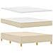 Letto con molle e materasso Grigio Scuro 90x190 cm Tessuto - Foto miniatura 6