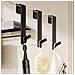 Set 6 Ganci Sopraporta — Installazione Senza Fori, Design Inclinato Con Bordi Arrotondati, Nero, Compatibile Con Porte In Vetro E In Legno - Foto miniatura 5