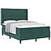 Letto a molle con materasso Verde Scuro 140 x 200 cm Velluto - Foto miniatura 1