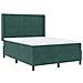 Letto a molle con materasso Verde Scuro 140 x 200 cm Velluto - Foto miniatura 4