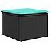 Set Divano da Giardino 9 pcs Nero e Turchese polyrattan - Foto miniatura 8