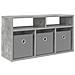 Lowboard con cassetto Grigio cemento 72 x 22,5 x 38 cm - Foto miniatura 1