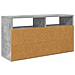 Lowboard con cassetto Grigio cemento 72 x 22,5 x 38 cm - Foto miniatura 8