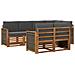 Set divano sezionale con cuscino 6 pcs Naturale e Antracite - Foto miniatura 1