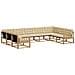 Set di divani da esterno con cuscino 9 pcs Bianco e Beige - Foto miniatura 1