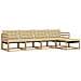 Set di divani da esterno con cuscino 5 pcs Bianco e Beige - Foto miniatura 1