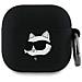 Custodia In Silicone Per Airpods 4 ""choupette"" 3d, Nera. - Foto miniatura 1