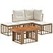 Set Divano da Giardino 5 pz Naturale e Bianco Crema polyrattan - Foto miniatura 1