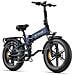 Engine Pro 2.0 Bici Elettrica Pieghevole Fat Tire 20'', Batteria 52V 16Ah, Sospensione Completa per Strada e Fuoristrada, Blu - Foto miniatura 1
