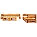 Set Divani Da Giardino Pallet 6pz Con Cuscini Sabbia Legno Fsc - Foto miniatura 4