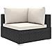 Set Divani Da Giardino 11 Pz Con Cuscini In Polyrattan Nero - Foto miniatura 4