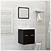 Set Mobili Da Bagno 2 Pz Nero In Truciolato - Foto miniatura 2