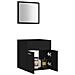 Set Mobili Da Bagno 2 Pz Nero In Truciolato - Foto miniatura 3