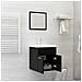Set Mobili Da Bagno 2 Pz Nero In Truciolato - Foto miniatura 4