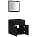 Set Mobili Da Bagno 2 Pz Nero In Truciolato - Foto miniatura 5