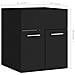 Set Mobili Da Bagno 2 Pz Nero In Truciolato - Foto miniatura 8