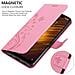 Custodia Compatibile Con Xiaomi Pocophone F1 In Rosa Fiore - Coperchio Protettivo In Design Floreale Con Chiusura Magnetica, Funzione Stand E Slot Per Carte - Foto miniatura 4