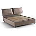 Letto Matrimoniale Agnese, Letto Contenitore Con Rivestimento In Tessuto, 100% Made In Italy, Apertura Frontale, Adatto Per Materasso Cm 140x190, Tortora - Foto miniatura 4