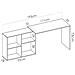 Scrivania Mulaz, Scrittoio Multiposizione Da Ufficio O Cameretta, Tavolo Da Studio Angolare Con Scaffali, 121x96h74 Cm, Rovere - Foto miniatura 3