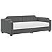 Divano Letto Con Materasso Grigio Scuro 90x200 Cm In Tessuto - Foto miniatura 1