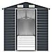 Capanno Da Giardino Antracite 191x810x198 Cm In Acciaio Zincato - Foto miniatura 3
