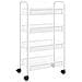 Carrello Da Cucina Con 4 Ripiani Bianco 46x26x64 Cm In Ferro - Foto miniatura 2
