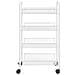 Carrello Da Cucina Con 4 Ripiani Bianco 46x26x64 Cm In Ferro - Foto miniatura 3