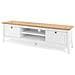 Bergen Tv-meubel Met 2 Laden - Decor Van Ambachtsman En Wit Eiken - B 160 X D 45 X H 40 Cm - Foto miniatura 1