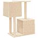 Albero Per Gatti Con Tiragraffi In Sisal Crema 86 Cm - Foto miniatura 4