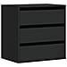 Cassettiera Angolare Nera 60x41x58 Cm In Legno Multistrato - Foto miniatura 1