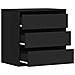 Cassettiera Angolare Nera 60x41x58 Cm In Legno Multistrato - Foto miniatura 5