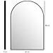 Specchio da Bagno ad Arco in Lega di Alluminio e Vetro 60x90 cm per Camera e Soggiorno, Nero - Foto miniatura 4