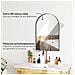 Specchio da Bagno ad Arco in Lega di Alluminio e Vetro 60x90 cm per Camera e Soggiorno, Nero - Foto miniatura 5