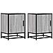 Comodini 2pz Grigio Sonoma 40x31x50cm Legno Multistrato Metallo - Foto miniatura 2