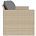 Divano Da Giardino Con Cuscini A 3 Posti Beige In Polyrattan - Foto miniatura 4