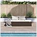 Lettino Da Giardino Marrone 195x60 Cm In Polyrattan - Foto miniatura 2