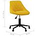 Sedia Da Pranzo Girevole Giallo Senape In Velluto - Foto miniatura 7