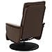 Poltrona Reclinabile Massaggio Poggiapiedi Marrone Similpelle - Foto miniatura 5